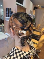 ヘアーメイクサロン ソエル(Sowelu) 浴衣ヘア　ツイン編み込みアレンジ