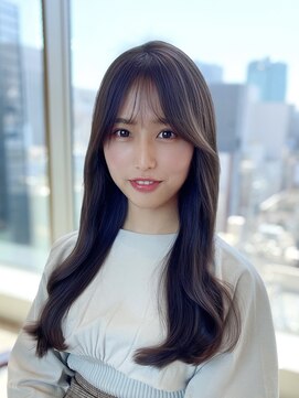 アマトウキョウスマートサロン(AMA TOKYO×Smart Salon) 韓国ヘア　2wayバング  レイヤーカット くびれヘア  顔周り