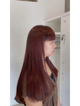 艶カシスレッド×ワイドバングロング【EDGE】