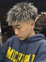 メゾンフォーメン トアロード(Maison for men TorRoad) メンズパーマ ホワイトメッシュ ツイストパーマ