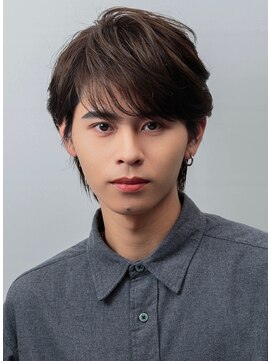 メンズヘアムニ 恵比寿(Men’s hair MUNi) シースルー前髪ブラウンカラーマッシュ