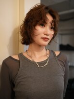 ノラ シブヤ(NORA)&nbsp;小顔ミディアムパーマミディアムデジタルパーマボブパーマ前髪