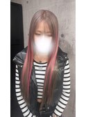 ハッシュカットグレージュデザインカラーツートンカラー