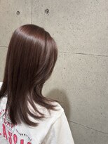 ラフ(LAF.)&nbsp;艶感ブラウンのレイヤーミディ