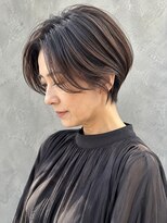 ヘアールームノエル(Hair room Noel)&nbsp;若見え×-5歳×エイジング×ショートボブ×ハイライト