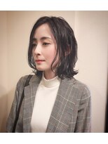 ヘア ミーツ ドレス プレローマ(HAIR meets dress pleroma)&nbsp;黒髪抜け感パーマ