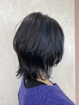 カームバイリコ 学芸大学(calm by liko) ウルフレイヤー/ウルフカット/インナーブルー/インナーカラー