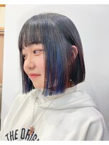 コティ 原宿店(koti BY brooch) 【koti原宿】インナーカラーブルー×ボブ　担当高崎