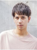 小久保☆マニッシュ短髪パーマサファイアブルーカーキベージュ