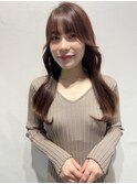 韓国前髪顔周りロング×デザインカラー[心斎橋/髪質改善]