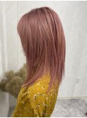 ダブルカラー×くすみピンク
