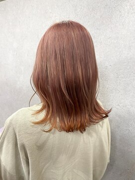 シークレット 登戸店(Secret) 大人可愛いミディアム×アプリコットオレンジ