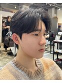 韓国シースルーセンターパートダウンパーマ韓国マッシュ