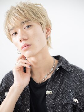 モッズヘア メン 南越谷南口店(mod's hair men) 透けバングで目力UP!ハイトーンカラーウルフショートc南越谷