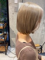 レジュアル(RESSUAL)&nbsp;切りっぱなしボブエアリーロング美髪ベホワイトージュブラウン