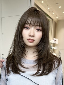 ミンクス渋谷スマートサロン(MINX shibuya smart salon) オリーブグレージュレイヤーカットミディアム