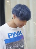 メンズマッシュハイトーンスパイラルパーマニュアンスパーマ