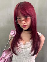 カシェ ホリエ(CACHE HORIE)&nbsp;レッドカラー/レイヤーカット/デザインカラー