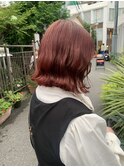 【ブリーチなしカシスレッド】