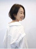 大人の動きのあるボブ30代40代50代60代ショートボブ