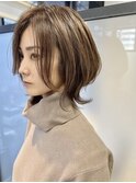 フリンジバング×ネオウルフ　ボブウルフ　ウルフカット