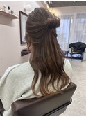 【Look at】ハーフアップアレンジゆるお団子デイアレンジヘア