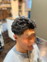 メンズ ヘアー ジーズ(Men's hair G's)&nbsp;ローフェード×オールバックパーマ