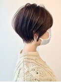 ◇大人可愛い30代40代50代白髪ぼかしショートボブくびれショート