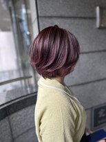 サンク(SANC)&nbsp;ピンクバイオレット×ショートボブ