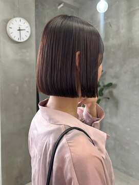 テトヘアー(teto hair) 切りっぱなしボブ、ワイドバング、ブリーチなし