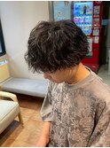 シャドウパーマ×メンズミディアム