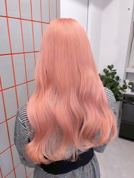 ベレーザ 渋谷神南(Beleza) 16248ブリーチ＆ダブルカラーローズブラウンダークレッドロング