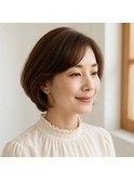 エレガント内巻きボブ　20代 30代 40代 50代 60代　髪質改善