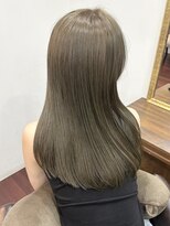 ワンラヴェストヘアオルシェット 長野駅(One Lovest Hair olchette)&nbsp;柔らか透明感オリーブベージュ／艶ロングスタイル