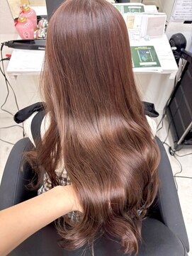 【SAKURA】ブリーチなしピンクブラウン/透明感カラー