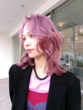 チクロヘアー(Ticro hair) @nkkn15 ハイトーンピンク