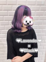 リルミー ミュエナ 大須 矢場町(Lilme myuena)&nbsp;ミルクティーブロンド/ダークブルー/デジタルパーマ/名古屋