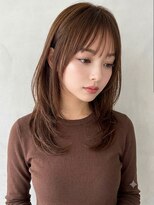 アトラスサロン 札幌大通り(Atras.salon)&nbsp;シナモンブラウンの髪質改善レイヤーセミロング