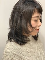 ヘアーアンドメイク ルシエル(hair&make Luxiel) マッシュウルフ　オン眉　くすみグレージュ【葛西】