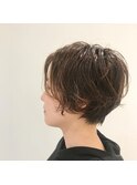 小顔ハンサムショート×ニュアンスパーマ