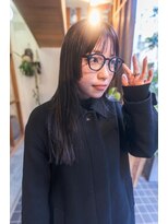 ユートゥイーズ つくば(U too e's)&nbsp;《Utoo e's つくば美容室 》メガネが似合うツヤのあるロングヘア