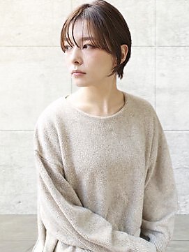 ヘアーアンジェ 伊達店(Hair ange) 【イルミナカラー×髪質改善TR】耳かけショートスタイル