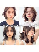 【修】20代30代40代◎透明感カラー×韓国切りぱなしボブ