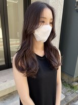 コフィー バイ メルト 吉祥寺(cofy by melt)&nbsp;【松本咲花】韓国前髪なしセンターパート/ラベンダーグレージュ