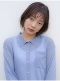 [ANDREY]グレーベージュ/レイヤーロング/前髪パーマ黒髪カタログ
