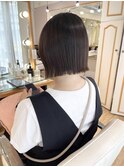 タッセルボブ×縮毛矯正×アッシュブラウン