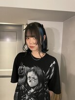 アルカナ 明治神宮前原宿(ARCANA)&nbsp;グレーベージュ レイヤーロング 前髪パーマ アッシュブラック