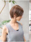 ショートヘア似合わせカットグレージュカラーイメチェン小顔