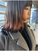 キツネカラーのデザインボブ