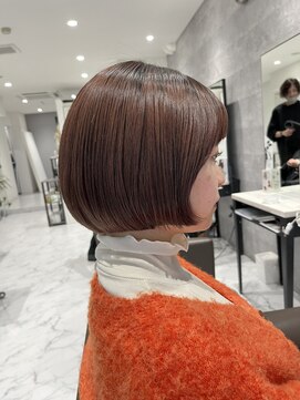 グロウバイニューヨークニューヨーク(Grow by NYNY) 【坂本】ミニボブ×ピンクブラウン